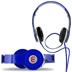 Headphone M com Fio e Microfone Azul