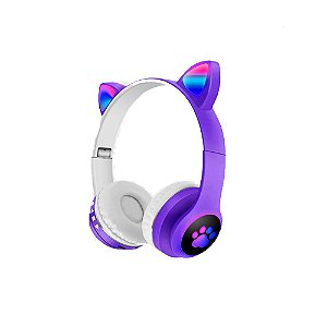 Headphone Gatinho Catear VZV-23M Bluetooth Roxo