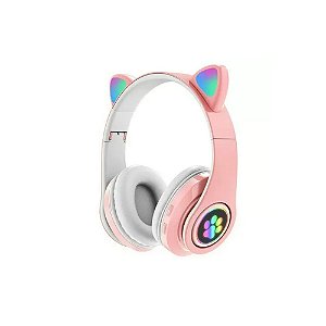 Headphone Gatinho Catear VZV-23M Bluetooth Rosa