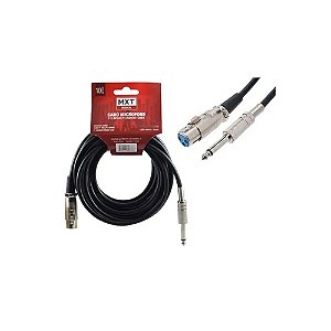 Cabo Áudio P10 x XLR F Mxt 10 Metros