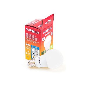 Lâmpada Super Led Ourolux 9W 3000K Bivolt