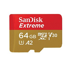 Cartão Memória Micro SD SanDisk Extreme A2 64GB