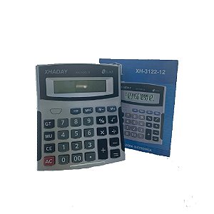 Calculadora Xhaday XH-3122-12 12 Dígitos Cinza