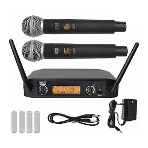 Microfone sem Fio Mxt UHF-520M Duplo