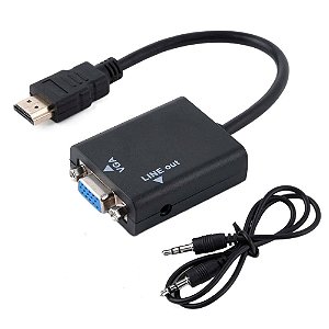 Conversor HDMI para VGA P-87 com Áudio