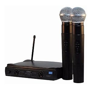 Microfone sem fio Lelong LE-906 UHF Duplo