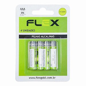 Pilha Alcalina AAA FX-AAAK4 Flex com 4