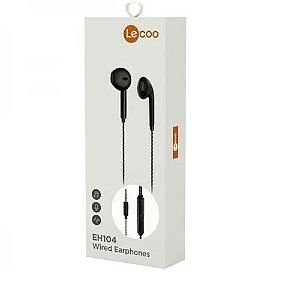 Fone Ouvido Auricular Lecoo EH104 Preto