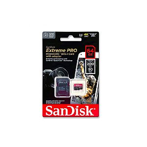 Cartão Memória Micro SD SanDisk Extreme Pro 64GB
