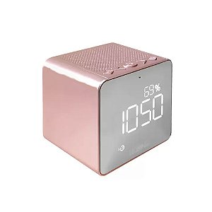 Rádio Relógio Caixa de Som Lelong LE-673 Rose