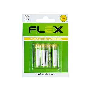 Pilha Zinco AAA FX-AAAZ4 Flex com 4