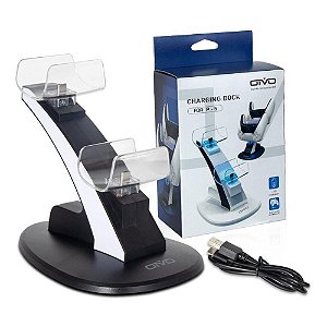 Carregador Controle PlayStation 5 OIVO IV-P5234 Duplo Preto