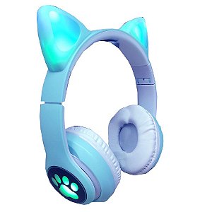 Headphone Gatinho Altomex B-19 Bluetooth Azul