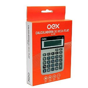 Calculadora Flat OEX CL220 12 Dígitos Cinza