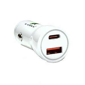 Carregador Veicular Turbo X-Cell XC-V16USB Branco