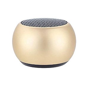 Caixa de Som Mini Speaker M3 3W Dourada
