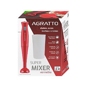 Mixer Alimentos Agratto MXV-01 127V 200W Vermelho