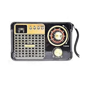 Rádio Portátil Kapbom KA-8706 FM/AM/SW 3W Dourado