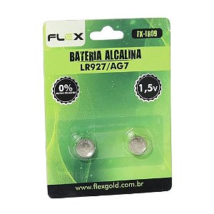 Pilha Botão Alcalina Flex FX-LR09 LR927/AG7 1,5V ( Com 2 )