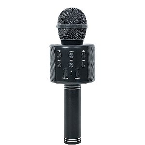 Microfone Karâoke WS-858 sem Fio Preto
