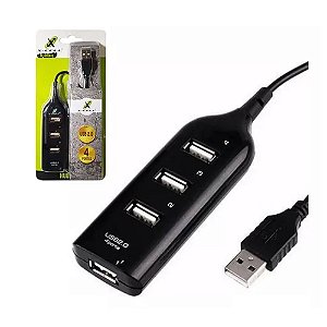 Adaptador Hub X-Cell XC-HUB-6 4 Portas USB 2.0 Preto