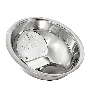 Escorredor de Arroz em Inox Em Casa Tem 25CM