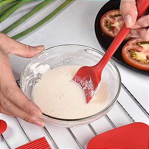 Espátula de Silicone Em Casa Tem 27Cm Vermelha