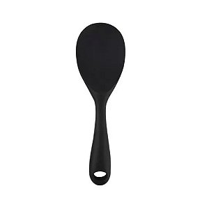 Colher de Silicone Em Casa Tem 22,5cm Preto
