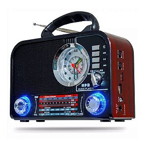 Rádio Portátil Kapbom KA-7839 AM/FM/SW Marrom