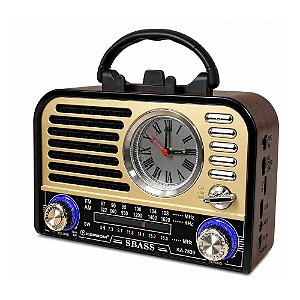 Rádio Portátil Kapbom KA-7839 AM/FM/SW Marrom Escuro