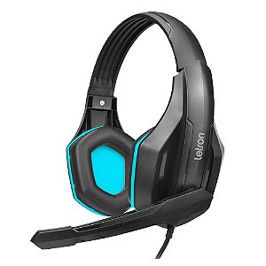 Headset Gamer Letron Hive SW-8825 com Fio Preto e Azul