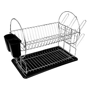 Escorredor Louças Kala 2 Andares Preto