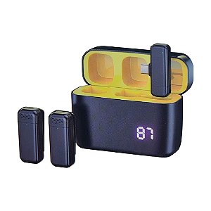 Microfone sem fio Lapela Duplo Onistek MC817 Tipo-C