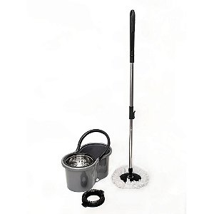 Mop Giratório Em Casa Tem 9L Cinza