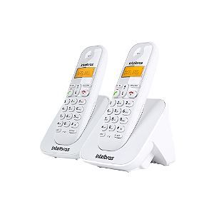 Telefone Intelbras TS3112 + 1 Ramal Sem Fio Branco