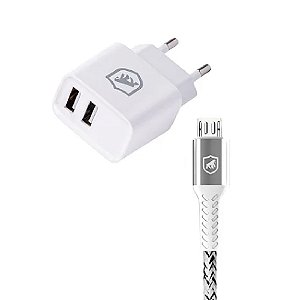 Carregador Micro USB Gshield GS-8349 1,5MT Branco