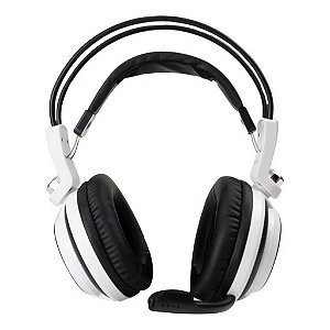 Headset Gamer Knup KP-400 Branco e Preto com Led