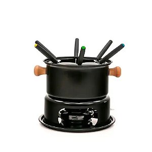 Conjunto para Fondue Em Casa Tem 11 Peças Preto