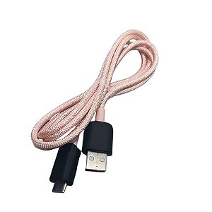 Cabo Tipo-C Tomate TC-201C 1,2MTS Rosa