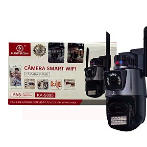 Câmera Ip Speed Dome Kapbom KA-S095 Dupla Com Sirene