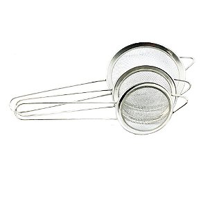 Kit Peneira Inox 3 Tamanhos 7,8,10cm