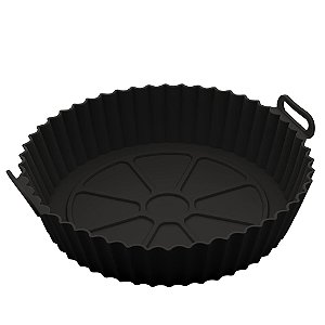 Forma Air Fryer  Redonda com Alça D1232 Preto