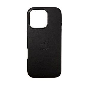 Capa Magsafe Iphone 16 Pro Couro Preto