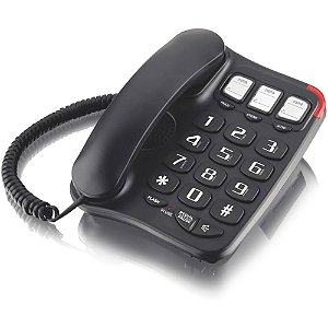 Telefone Elgin TCF2300 Com Fio Preto