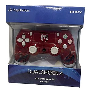 Controle PlayStation 4 CECHzC2U sem Fio Vermelho Aranha