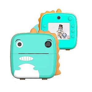 Mini Câmera Digital Infantil DYJ-227 Dinossauro com Impressão