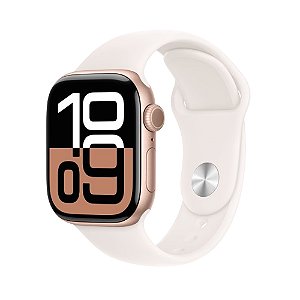 Apple Watch S10 42mm MWWH3LW/A Ouro Rosa Al LBSB S/M GPS