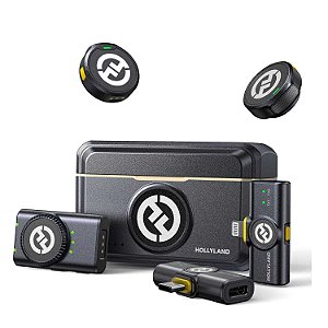 Microfone sem Fio Lapela Hollyland Lark M2 Combo Lightning e Tipo-C