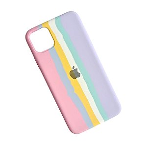 Capa Iphone 13 Pro Max Soft Protection Arco Íris