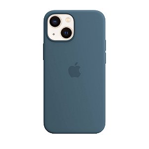 Capa Magsafe Iphone 13 Normal Couro Azul Estrelar
